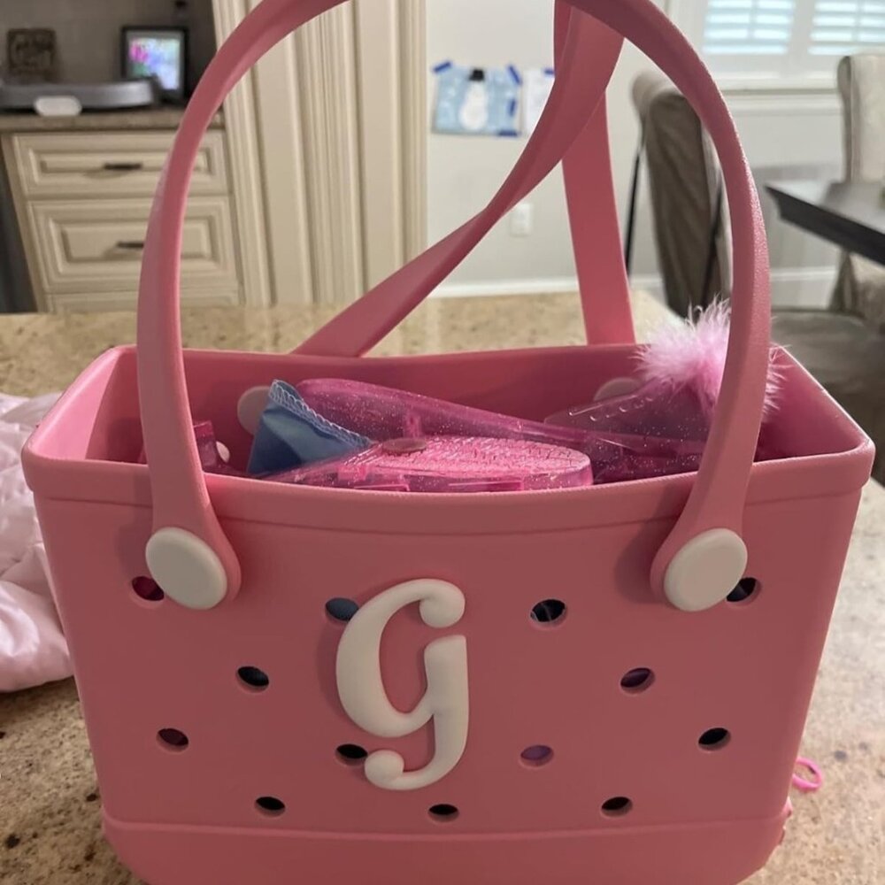 Waterproof rubber croc style tote bags